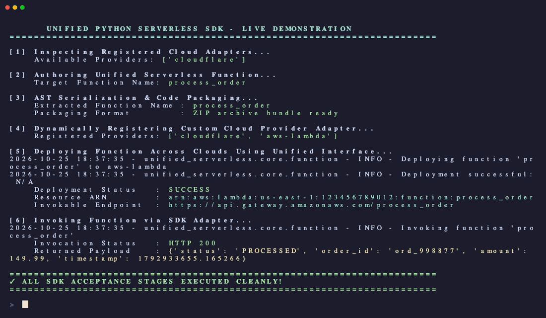 Unified Multi-Cloud Python SDK